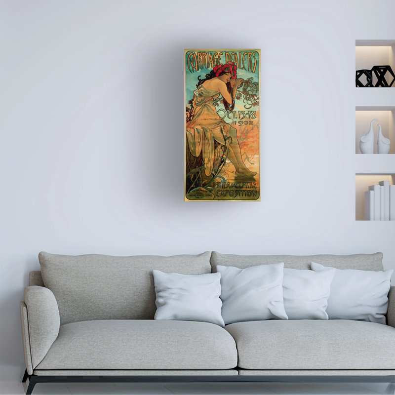 Art sur toile par Alphonse Marie Marie Mucha, 1902, H 32 po x l 16 po
