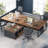 Dineke L-Shape Executive Desk with Cabinet Credenza-1312529025-1317106393