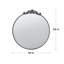 Miroir rond 36 po x 39 po à cadre d'inspiration baroque, décoration murale inclinée pour console de vestibule de salle de bain