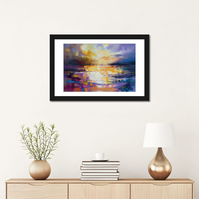 " Solidify IV " by Scott Naismith, 16" H x 24" W x 1" D, Black Framed Fine Art Paper, White