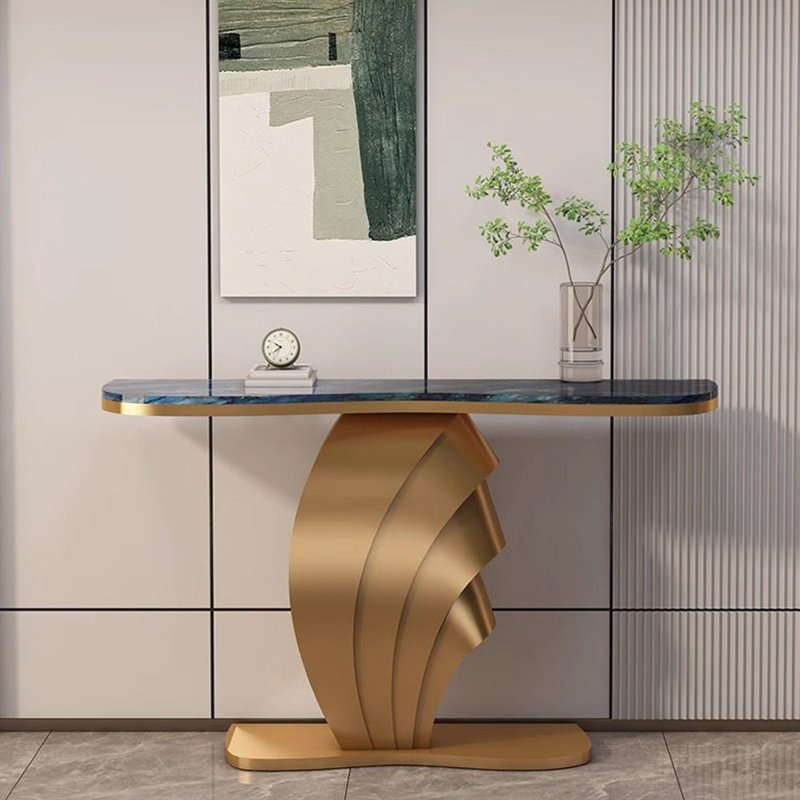 Console en métal de style italien, 33.4" H x 59" W x 13.7" D