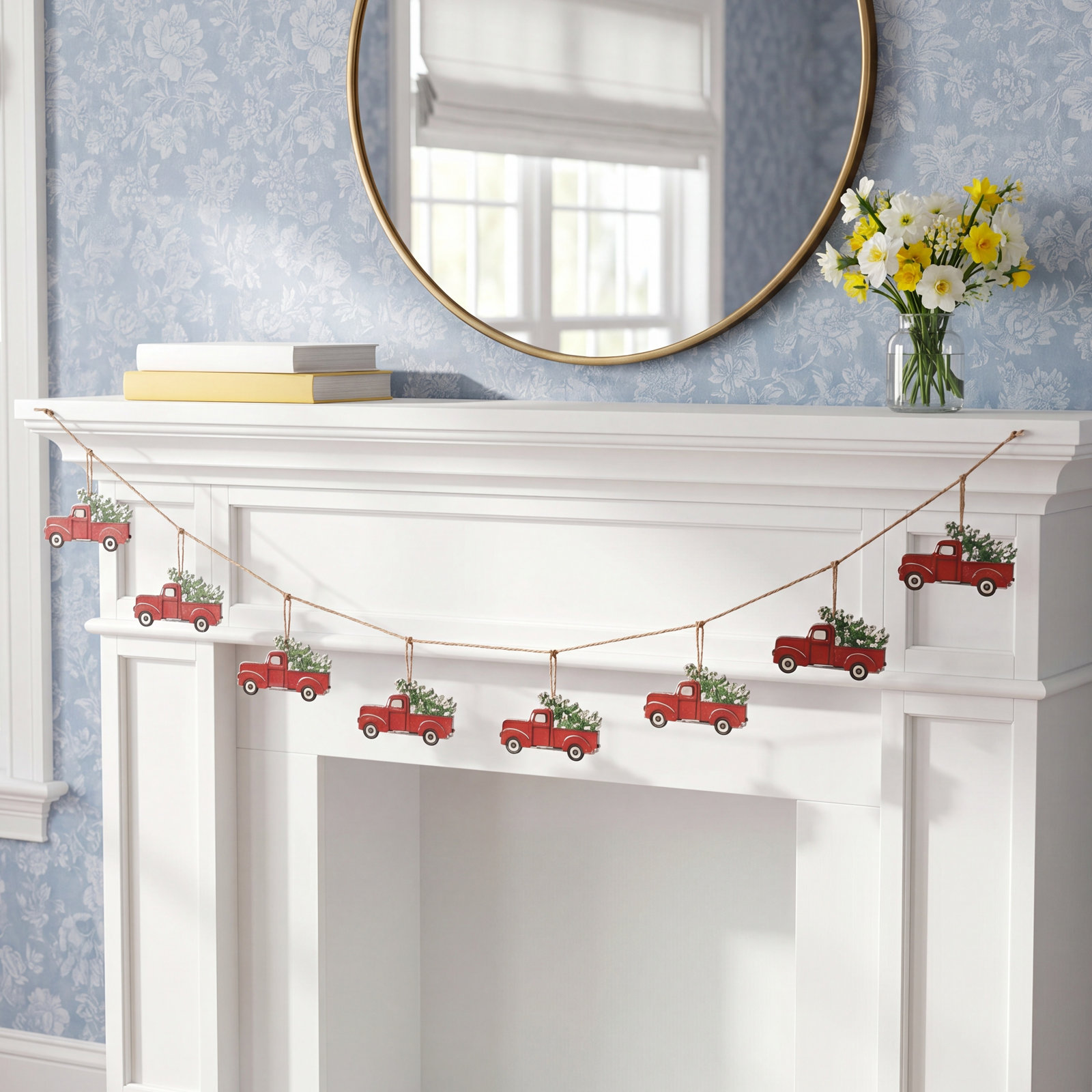 71" Metal Truck Christmas Garland