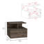 Table de chevet flottante avec tiroir et tablettes de rangement ouvertes-1649328985