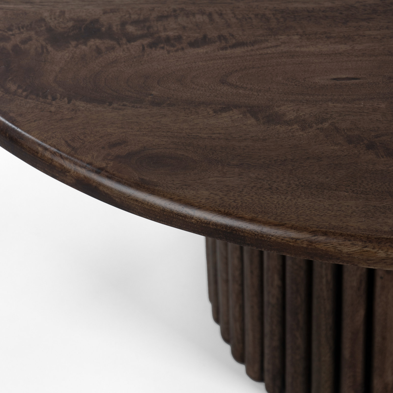 Auren Solid Wood Fluted Coffee Table
