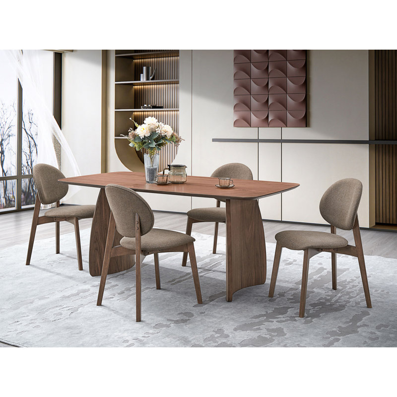 Dining Table With Unique Curved Base
