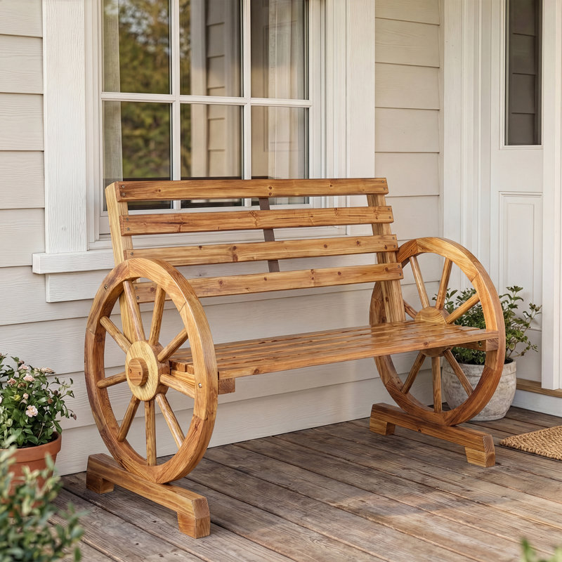 Banc de parc en bois Olmstead, Brun pâle