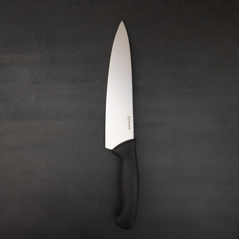 SKWARE Classic 8" Chef Knife, Japanese Steel, Black Handle