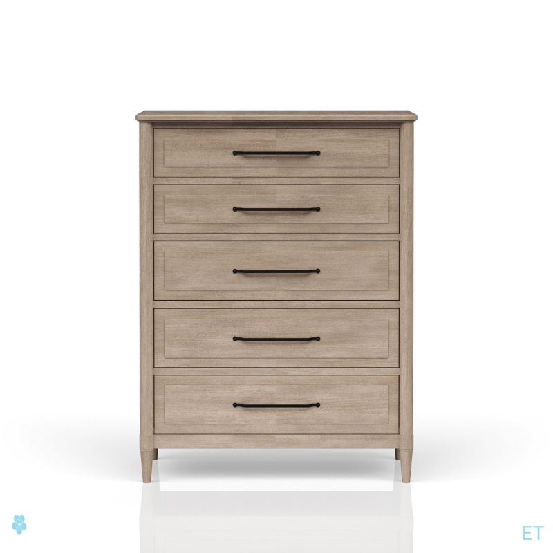Commode 5 tiroirs finition sable