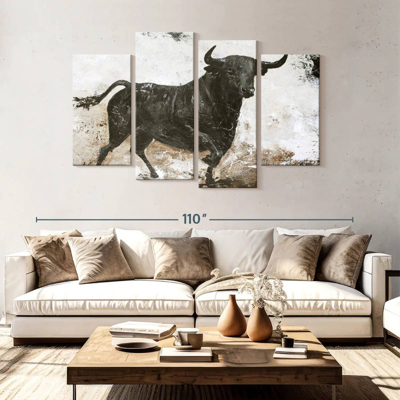 Brampt Black Bull, 54" H x 84" W