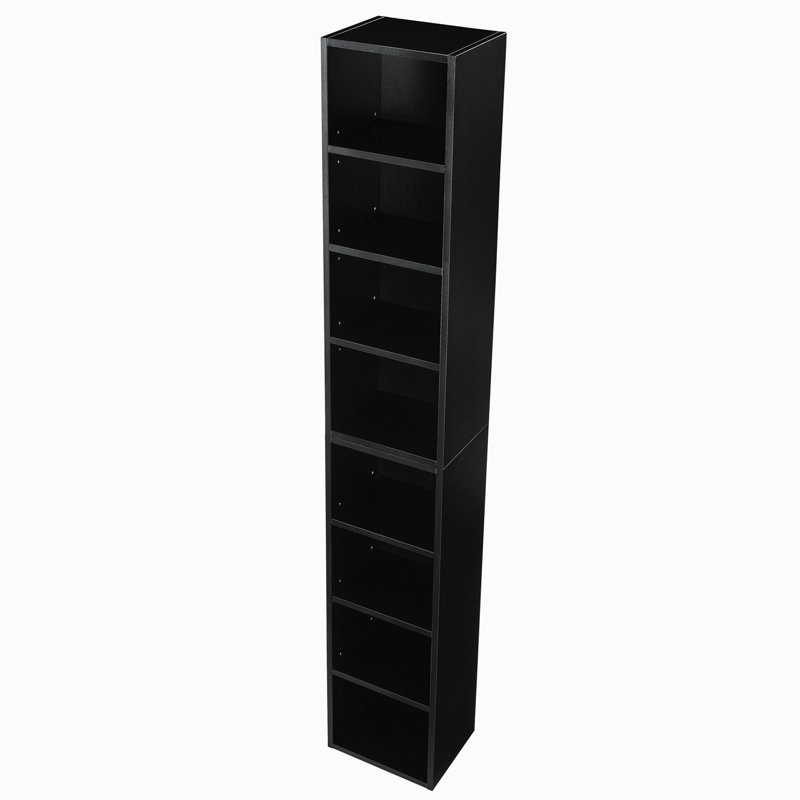 Rangement en coin pour salle de bain Acubens, Noir
