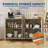 55" Large Coffee Bar Cabinets with Storage, Wood Accent Console Entryway Cabinets with Adjustable Shelves Coffee Bar Buffet Table-988237700