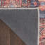 Lotte Oriental Machine Washable Flatweave Area Rug in Navy Blue/Brick Red-1338138256