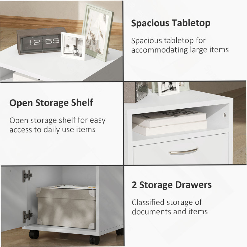 Organisateur de rangement mobile, Blanc