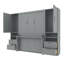 Lit escamotable double pleine grandeur avec placard, tiroirs et tablettes-2027865734