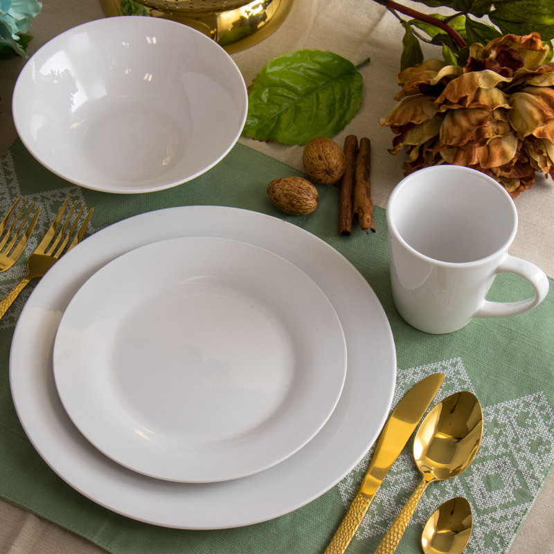 Porcelain China Dinnerware Set 16 Piece - Service for 4
