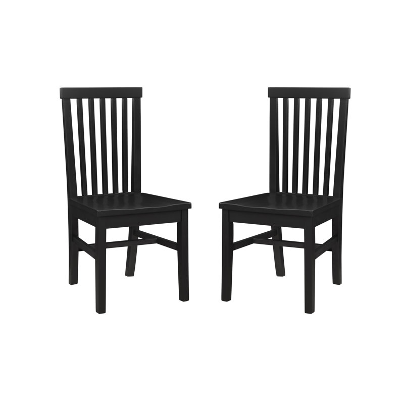 Percival 18.25'' H Solid Wood Side Chair, Black