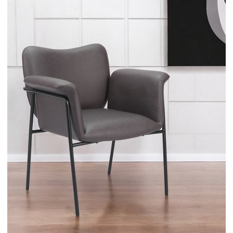  Fauteuil brun en similicuir
