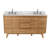 Saeko 60" Double Bathroom Vanity with Carrara Marble Top-571508986