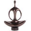 Sculpture silhouette yoga gris abstrait