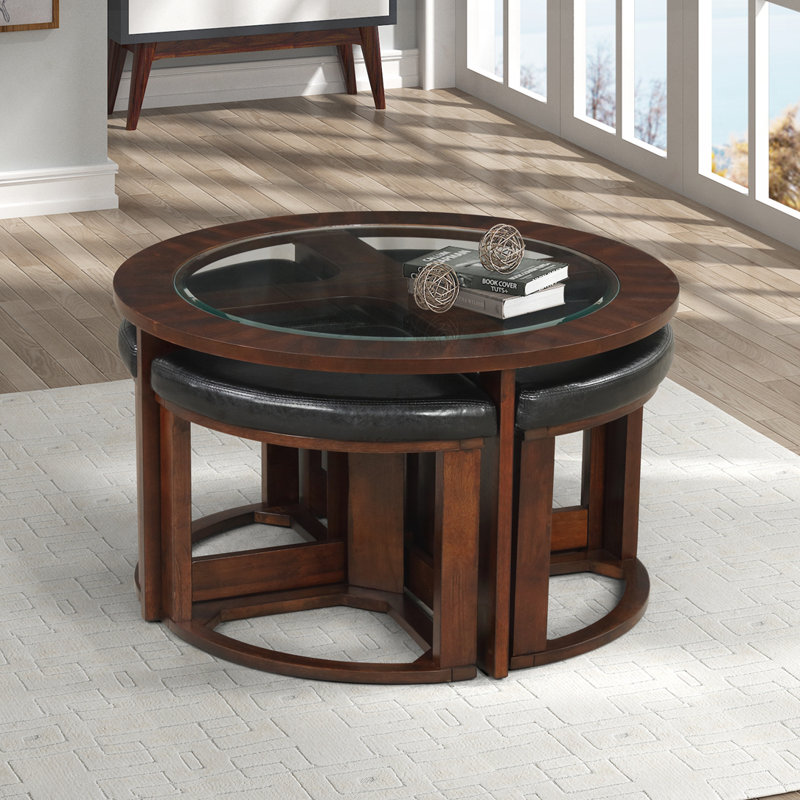 Coffee Table with 4 Stools