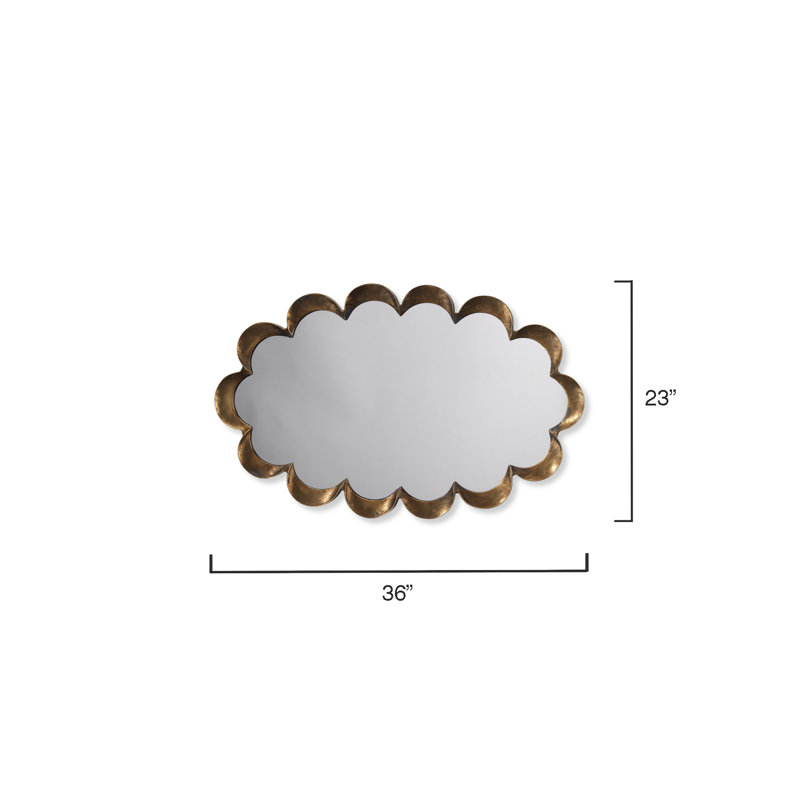 Framed Mirror, Antique Brass