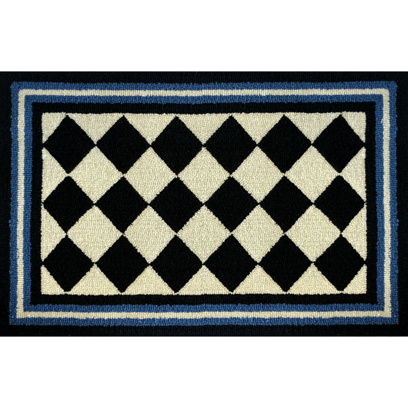 Bordure bleue Harlequin_26383, Rectangle 2 pi 6 po x 4 pi