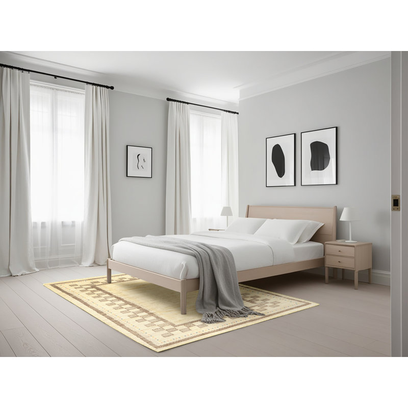 Tapis contemporain gris, Rectangle 5 pi x 7 pi