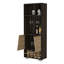 Bahamas Corner Bar with 10 Wine Cubbies, 2 Open Shelves, and Cup Rack, Dark Oak / Pine