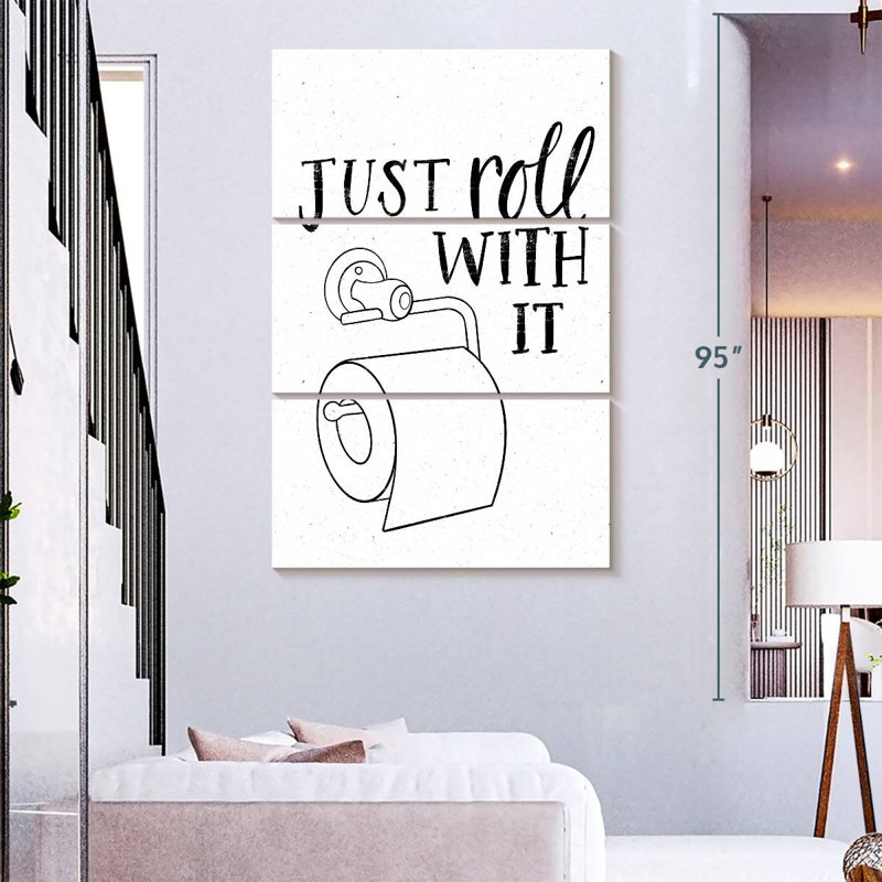Tergel Bathroom Puns, 57" H x 36" W