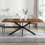 Industrial X-Leg Extendable Dining Table-1207115037