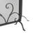 Lowen 3-Panel Iron Fireplace Screen with Arch Top & Ornate Scrollwork
