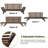 51" Wood Adjustable Outdoor Patio Daybed Sofa-1267800672-1267800671