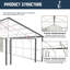 25 pi L 33 pi. D Abri de garage extérieur en métal avec portes