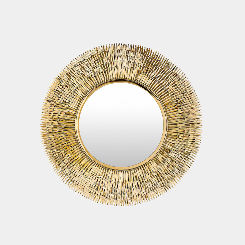 Quill Burst Circle Steel Mirror