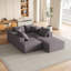 Ensemble de canapé modulaire rembourré de style moderne sans dossier, avec canapé modulaire de L de 132 po et 6 coussins, canapé-lit combiné gratuit pour le salon, la chambre à coucher-572348752