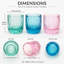 8 oz Verre bleu à facettes en verre-131383633
