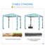 Parasol Outsunny Quick Beach Cabana