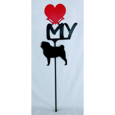 Pug Love My Heart Garden