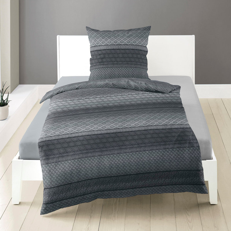 Sasu Striped Duvet Cover Set with Pillowcases, 155 x 220cm - 1 Pillowcase