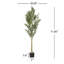 Olive artificielle avec pot en plastique noir