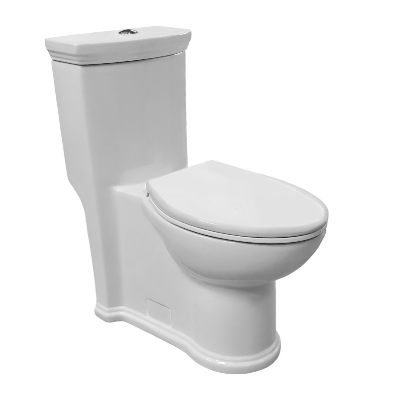 Toilette allongée une pièce à double chasse Magic (siège inclus)