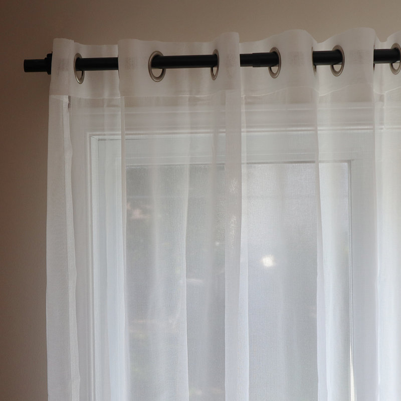 Panneau de rideau simple à œillets Naxhi, Beige