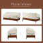 Housse pour causeuse d'extérieur 70 po x 30 po x 31 po, housse pour canapé d'extérieur robuste à 2 places (beige-brun)-1996008578