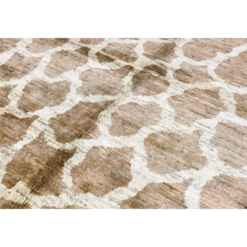 Hand-Knotted High-Quality Brown Area Rug