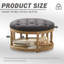 Repose-pieds rond avec rangement l 33 po Cristan-1411766443