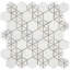 Aspekt Hex Matte White Carrara Mosaic