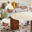Elegant Round Travertine Texture Coffee Table – 30” Stone Coffee Table, Modern Design, Durable, Minimalist