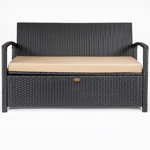 Barton Water Resistant Wicker Bench