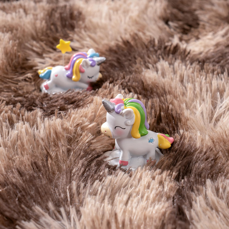 Solid Rug Soft Fluffy Tie-dye Brown Indoor Area Rug for Living Room Bedroom Nursery Kids Room