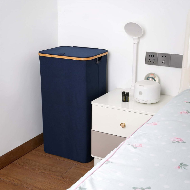 Bhargava Laundry Hamper with Handles, Blue
